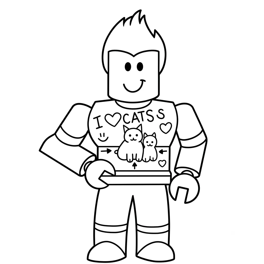 páginas para colorear imprimibles Denis Roblox para adultos