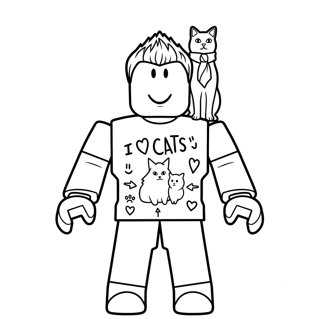 Denis Roblox adornos para colorear