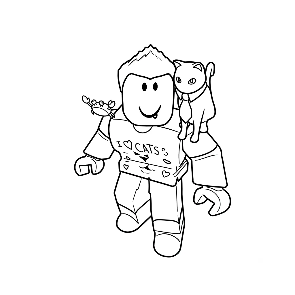 niños Denis Roblox páginas para colorear