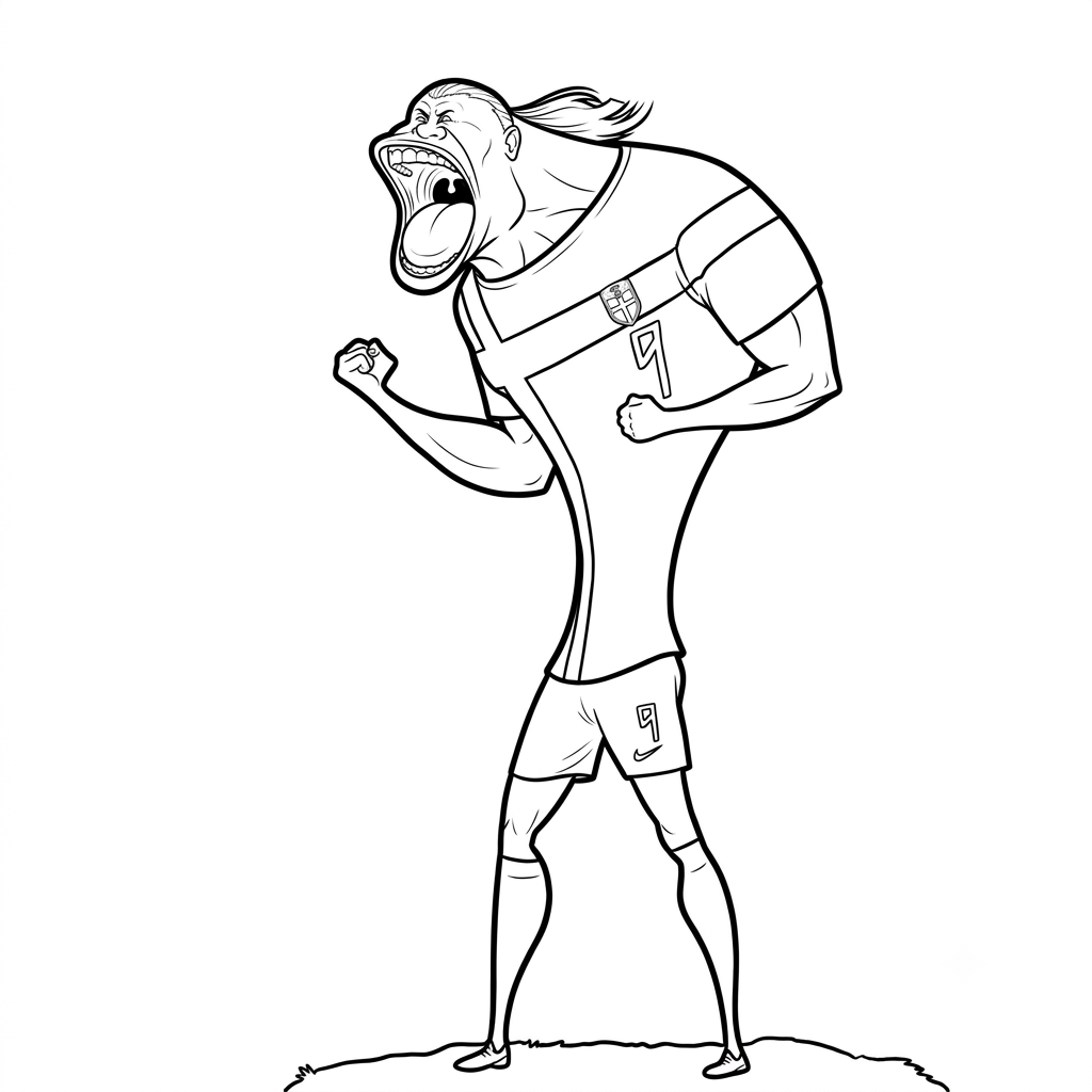 Erling Haaland Chibi 12 Erling Haaland Chibi páginas para colorear gratis