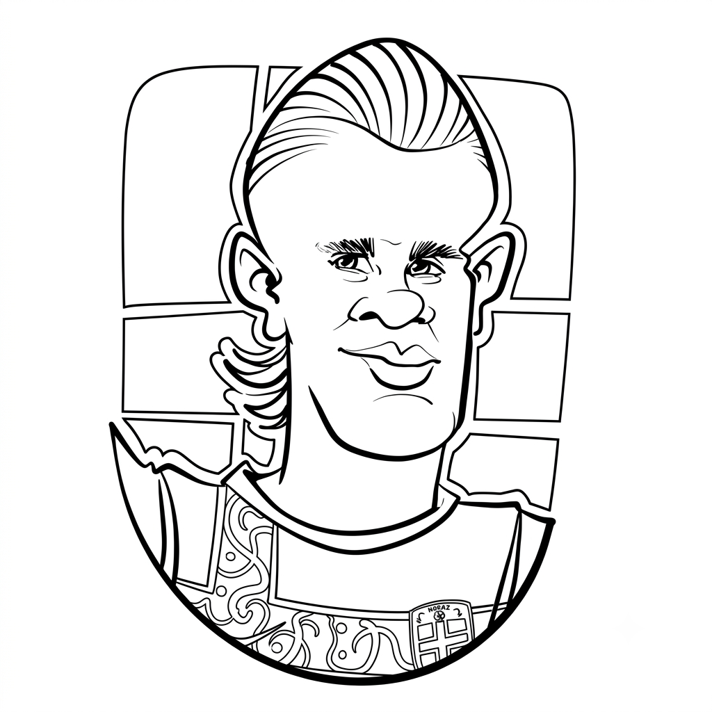 Erling Haaland Chibi 14 páginas para colorear detalladas de Erling Haaland Chibi