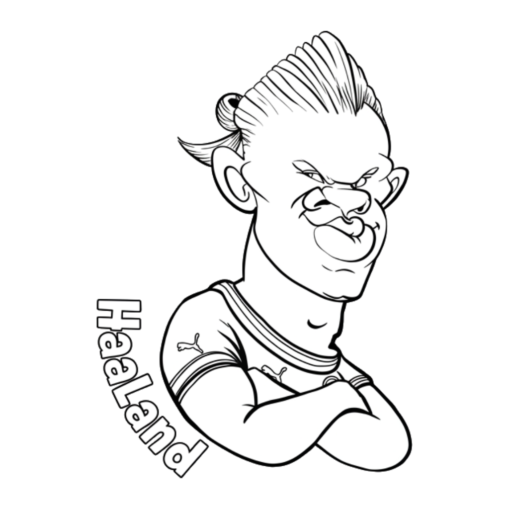 Erling Haaland Chibi 16 páginas para colorear de preescolar Erling Haaland Chibi