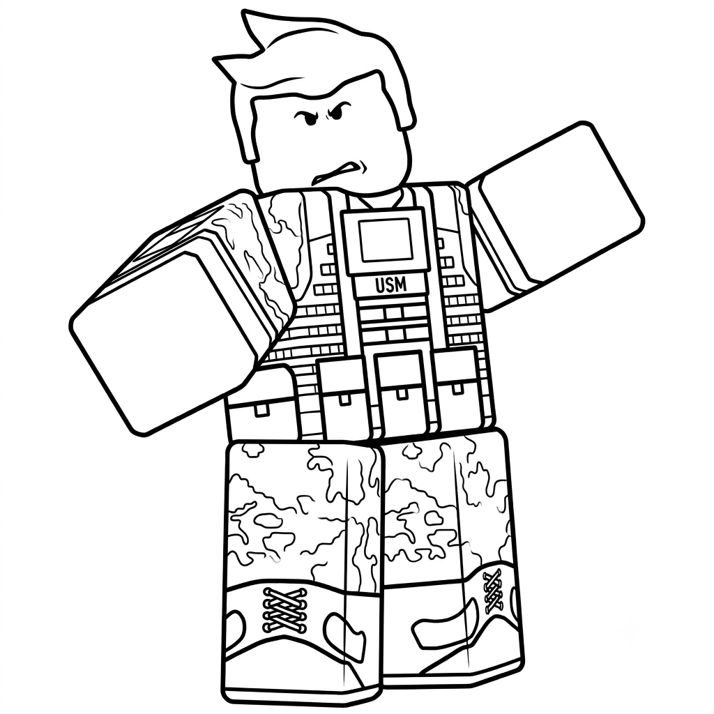 Guest 1337 Roblox 11 páginas para colorear para adultos Guest 1337 Roblox 1