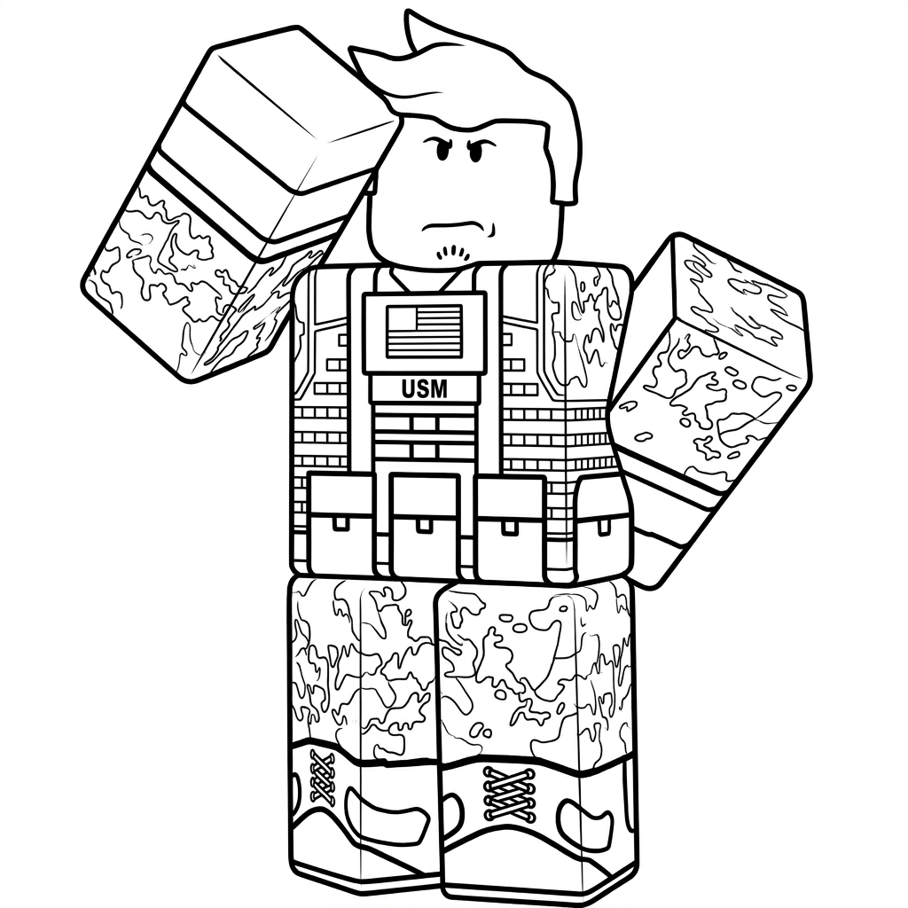 Guest 1337 Roblox 4 páginas para colorear imprimibles Guest 1337 Roblox