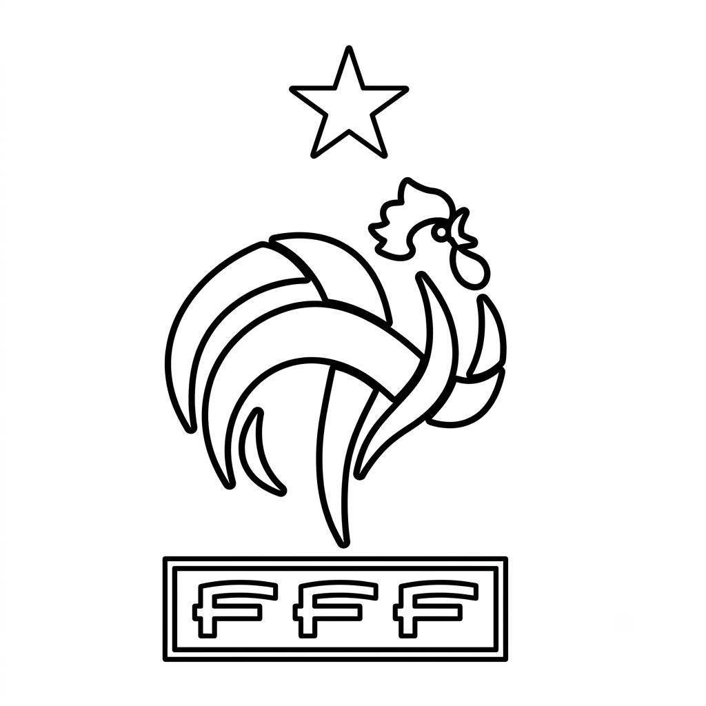Logo Francia páginas para colorear