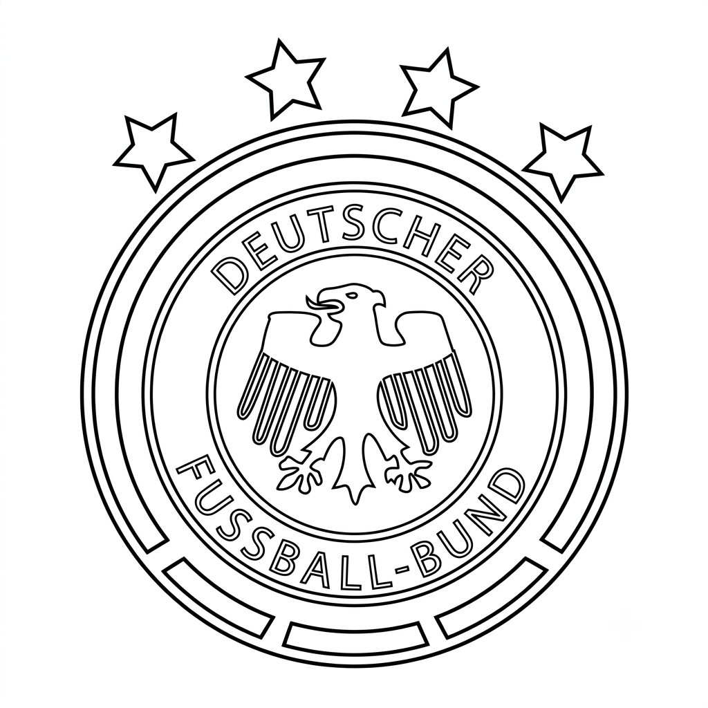 felices páginas para colorear Logotipo Alemania