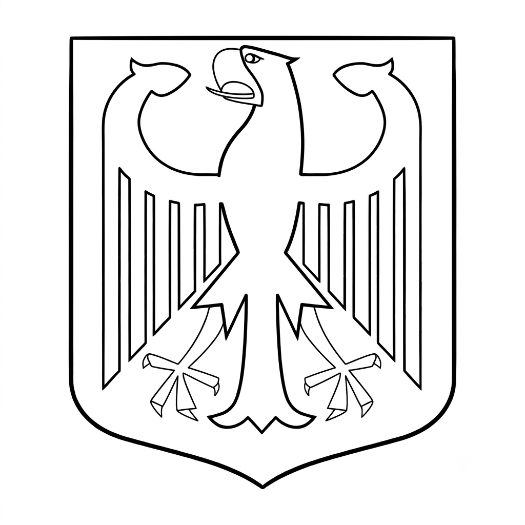 Logotipo Alemania páginas para colorear de adornos