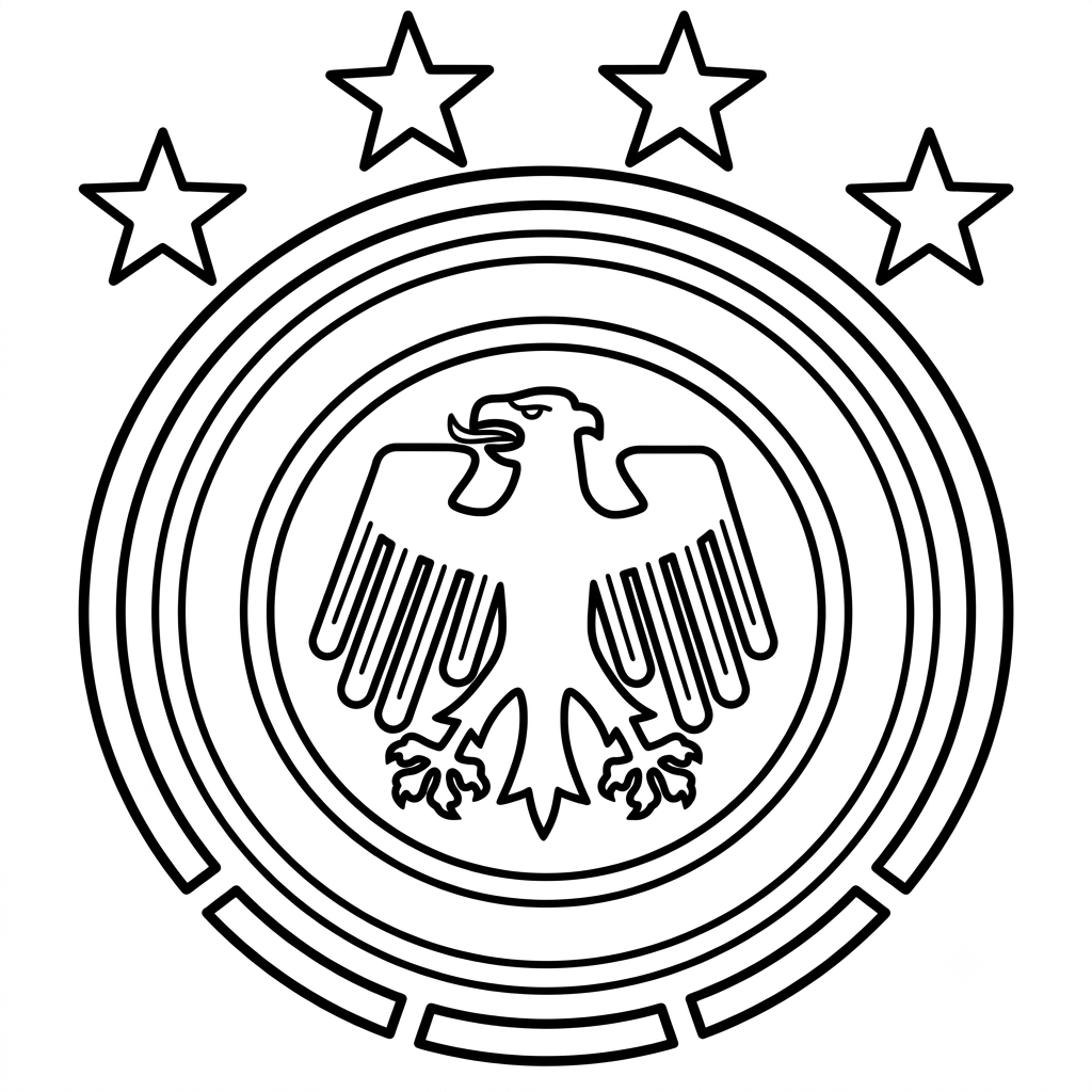 Logotipo Alemania páginas para colorear para imprimir gratis