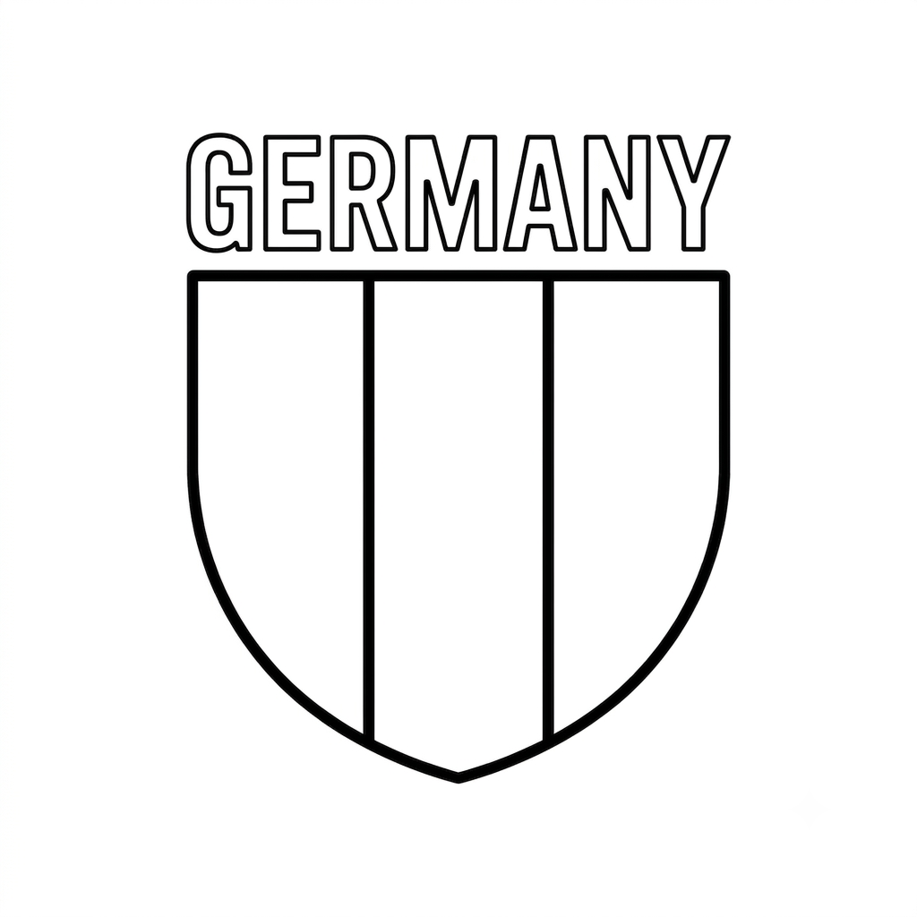 páginas para colorear para imprimir gratis Logotipo Alemania