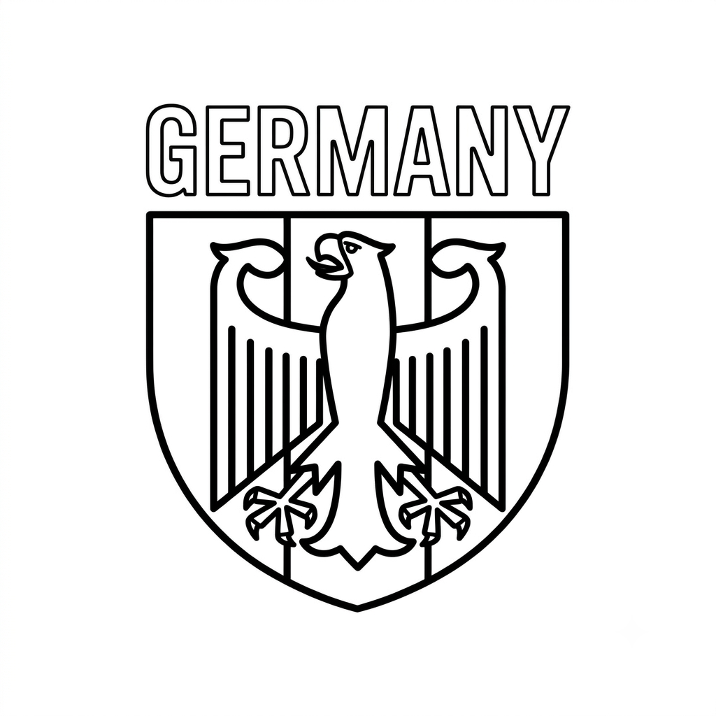 Logotipo Alemania páginas para colorear gratis