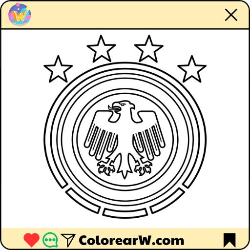 Logotipo Alemania para colorear thumbnail