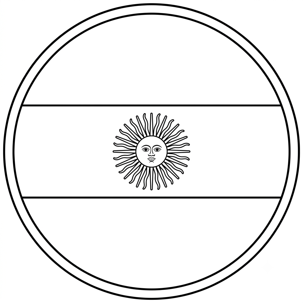 para colorear Logotipo Argentina