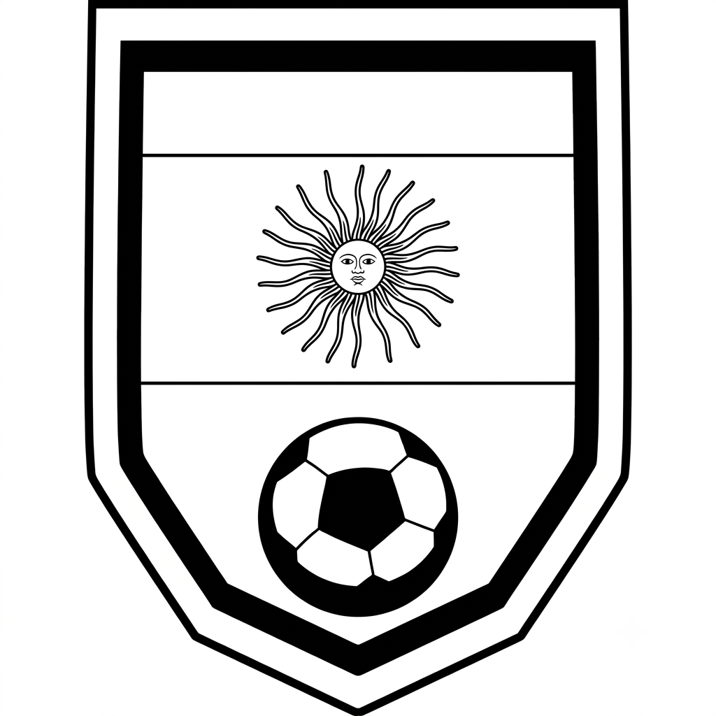 páginas para colorear Logotipo Argentina imprimibles