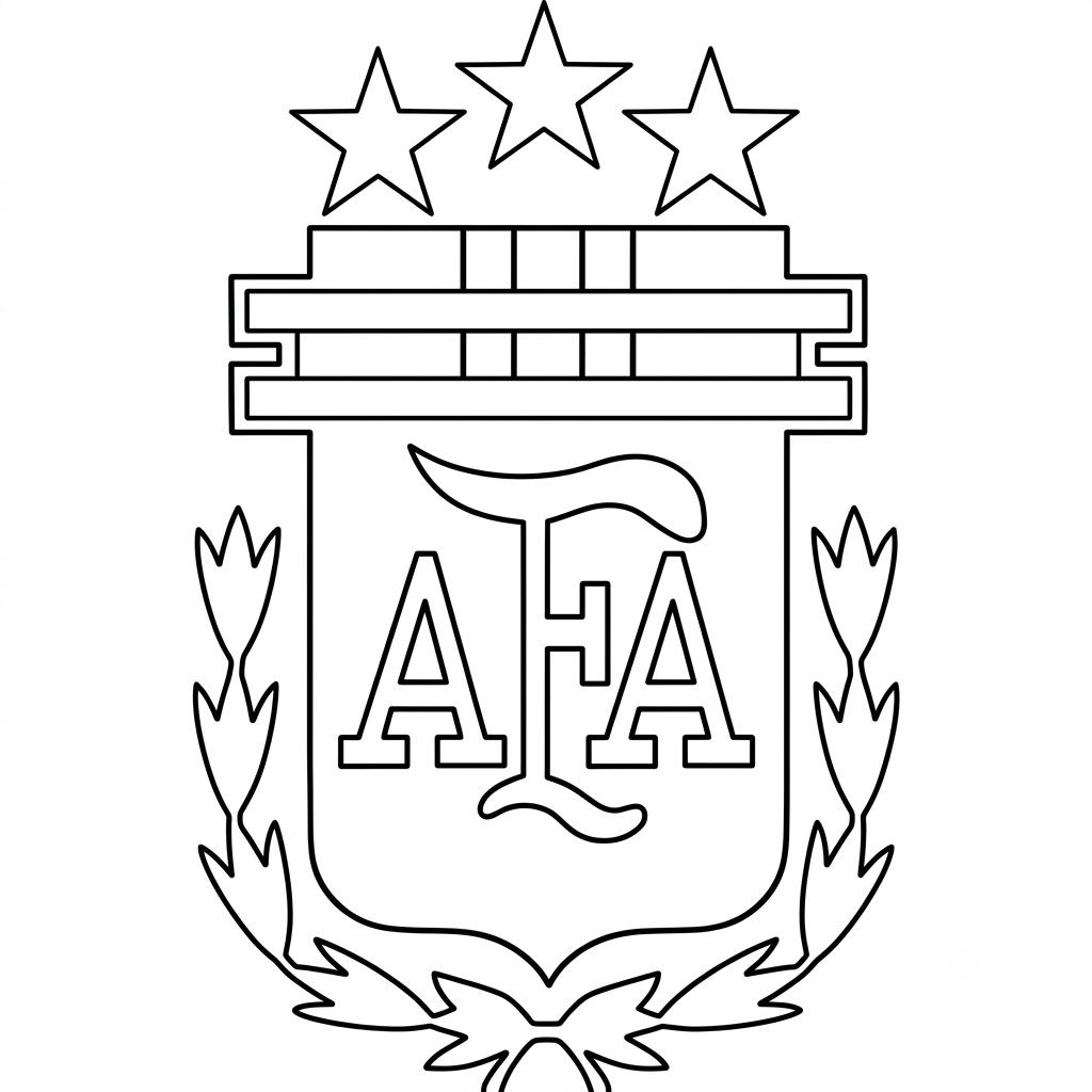 para colorear Logotipo Argentina 1