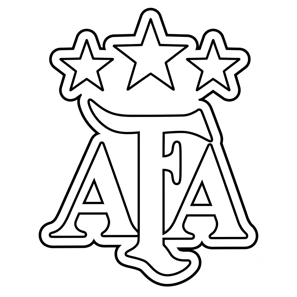 páginas para colorear imprimibles gratis Logotipo Argentina