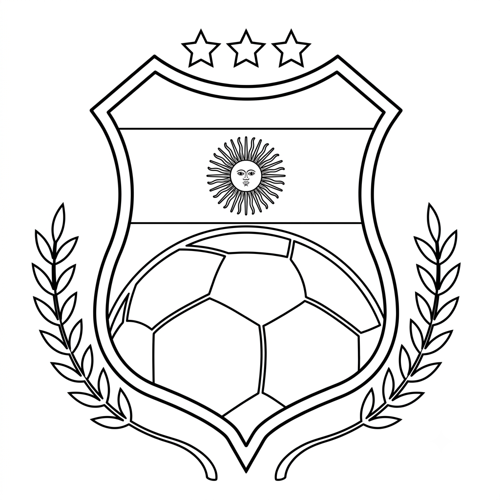 páginas para colorear imprimibles Logotipo Argentina