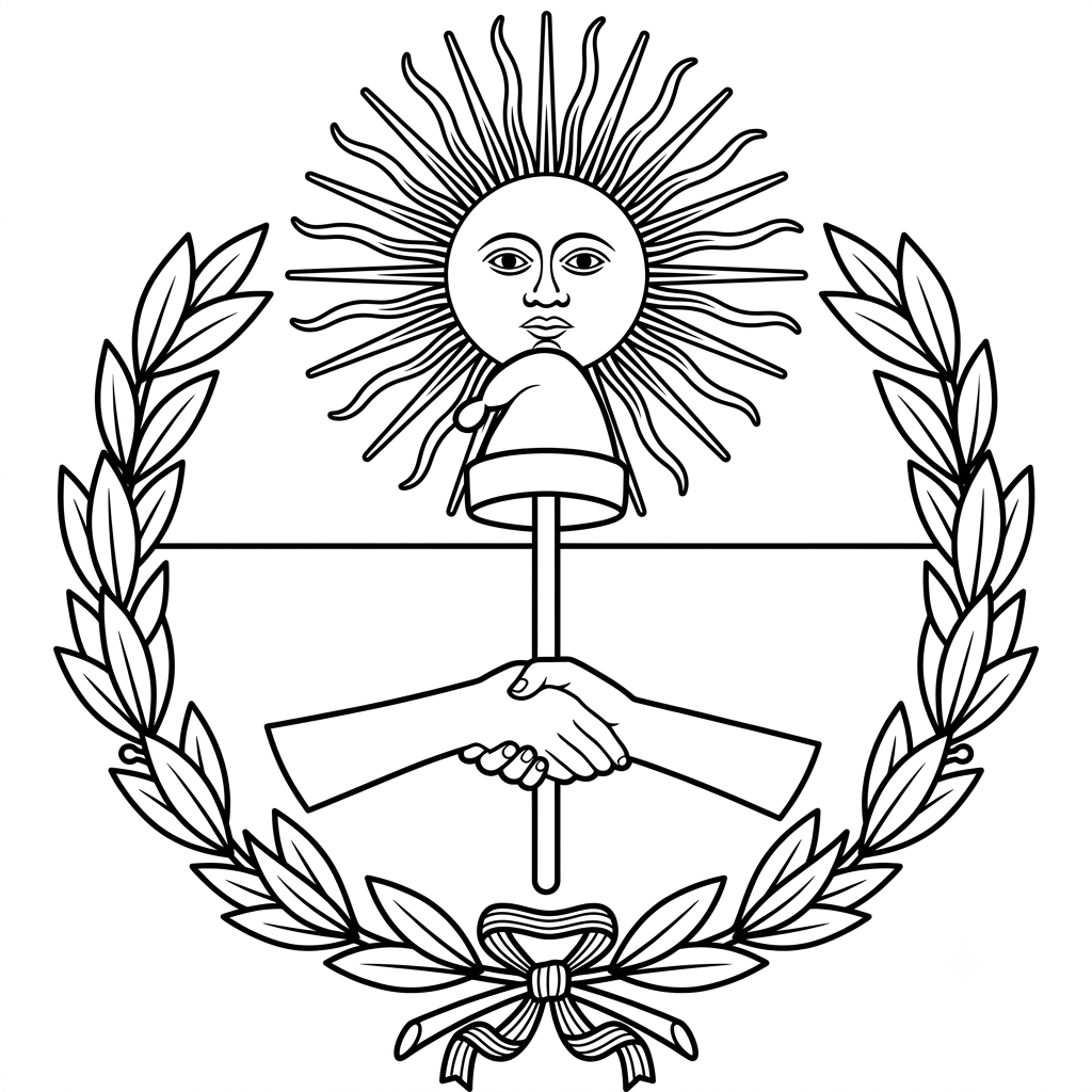 Logotipo Argentina páginas para colorear gratis