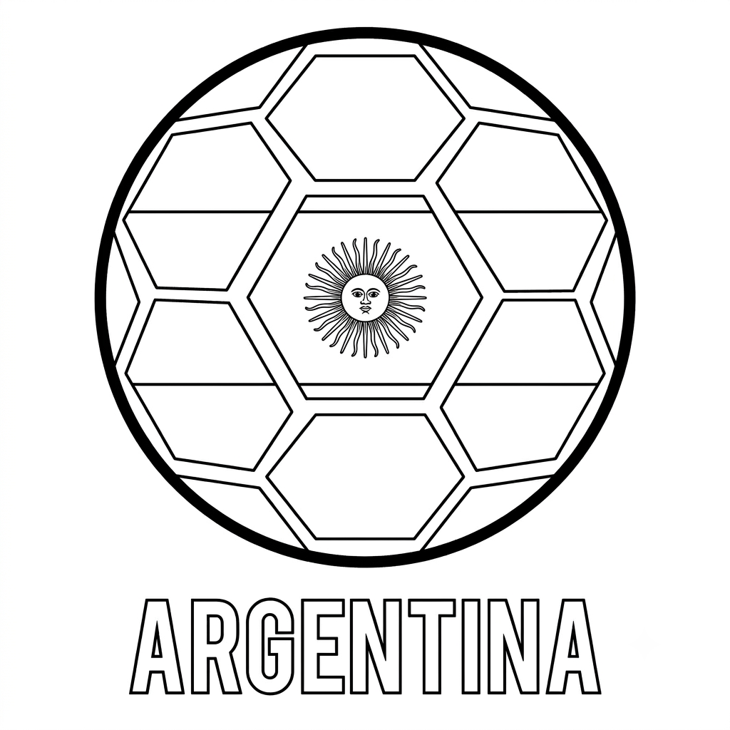 páginas para colorear kawaii lindas Logotipo Argentina
