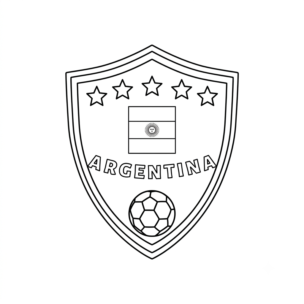 colorear páginas de Logotipo Argentina