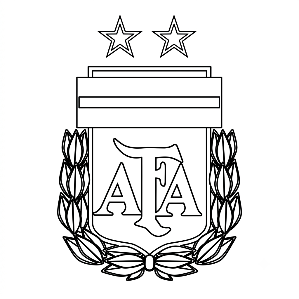 Logotipo Argentina páginas para colorear para niños 1