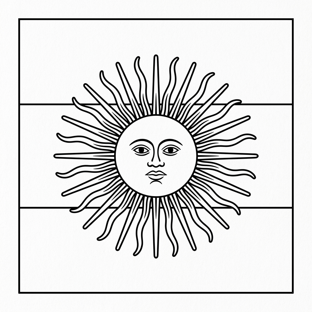 Logotipo Argentina páginas para colorear para niños 2