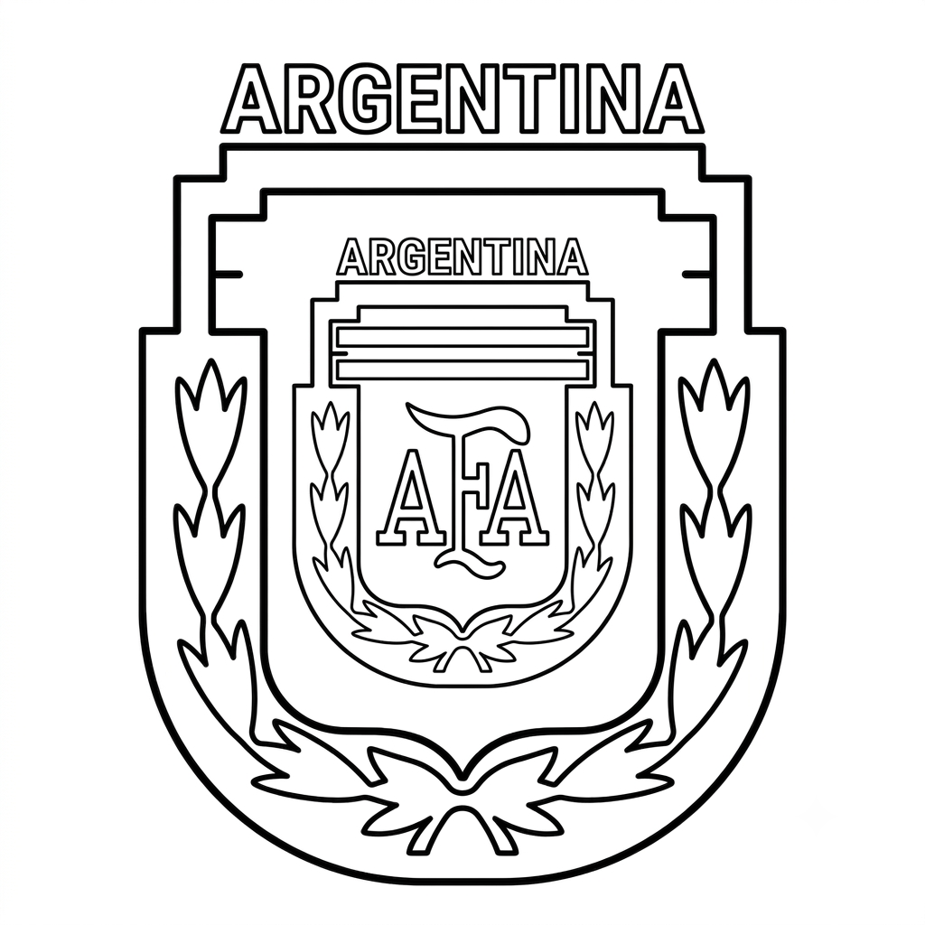 páginas para colorear gratis Logotipo Argentina