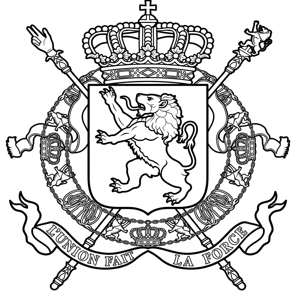 Logotipo Bélgica 16 páginas para colorear gratis para adultos Logotipo Bélgica