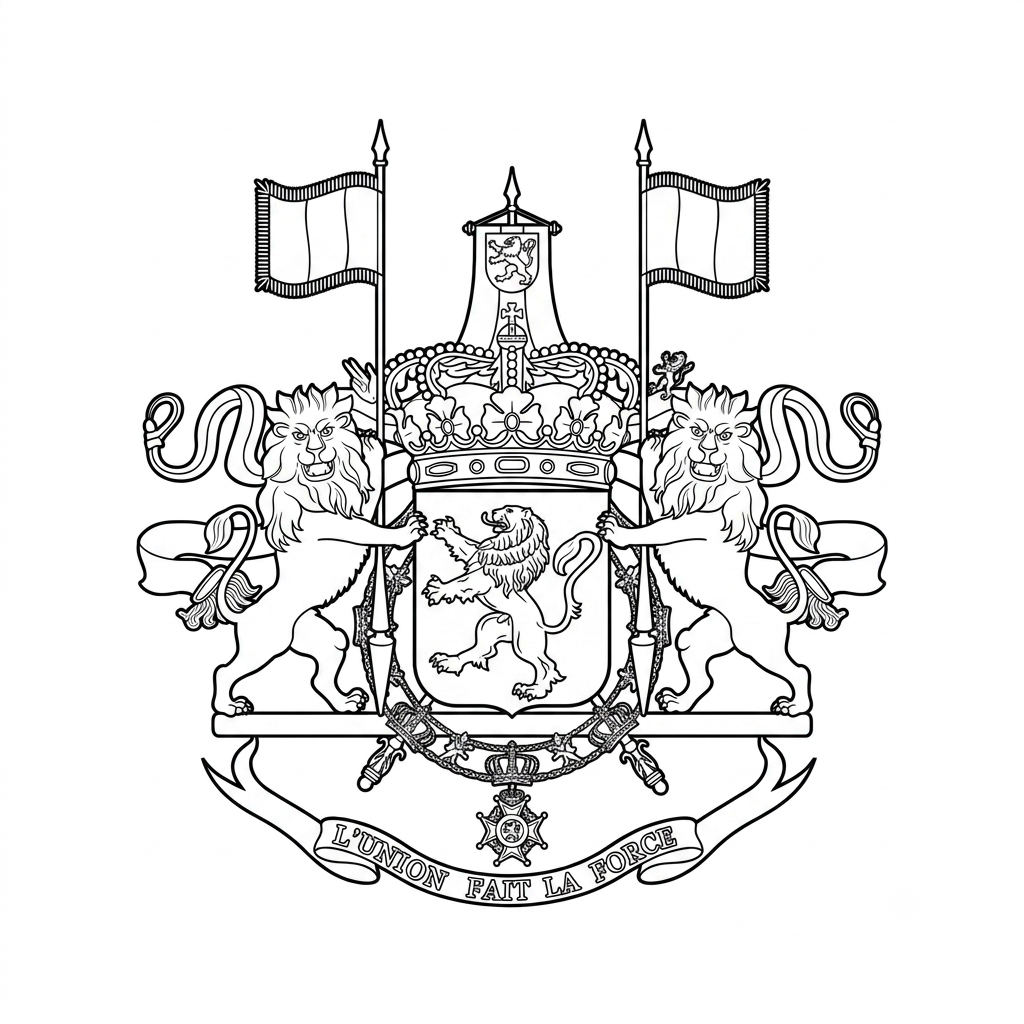 Logotipo Bélgica 6 páginas para colorear para Logotipo Bélgica