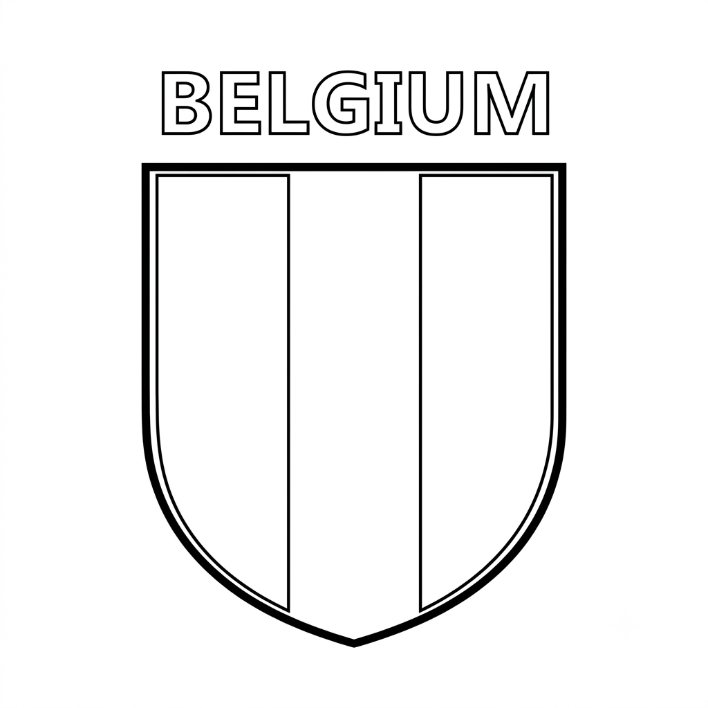 Logotipo Bélgica 7 Logotipo Bélgica páginas para colorear para adultos