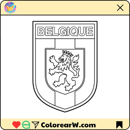 Logotipo Bélgica para colorear thumbnail