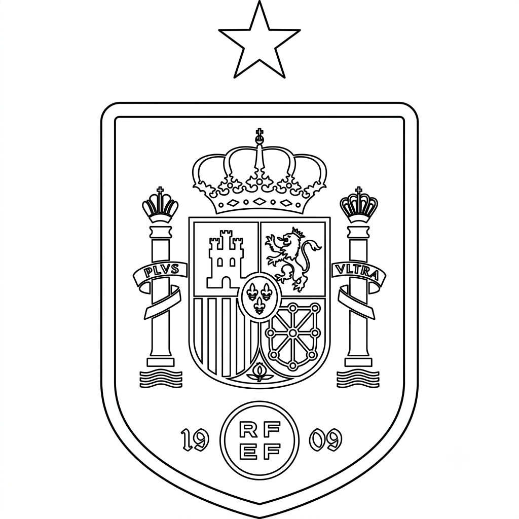Logotipo España páginas para colorear para niños