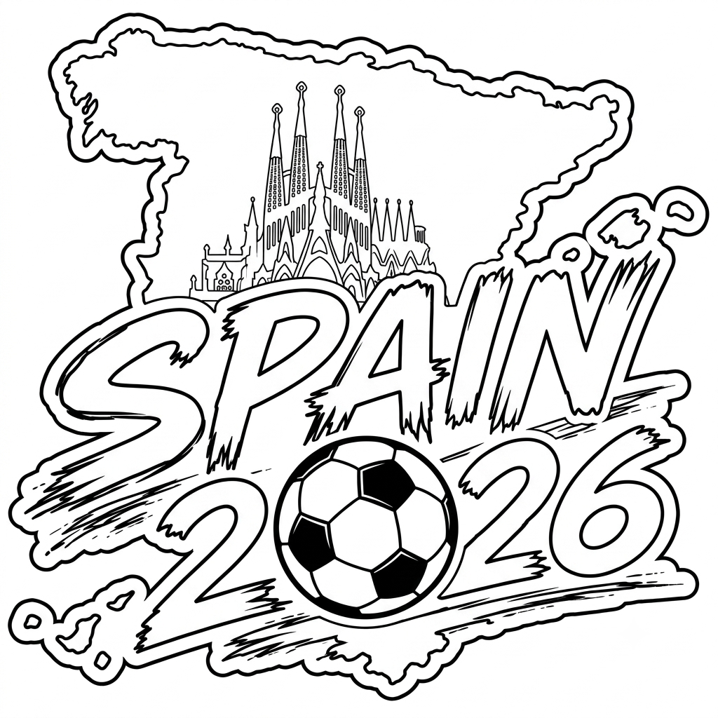Logotipo España páginas para colorear de adornos