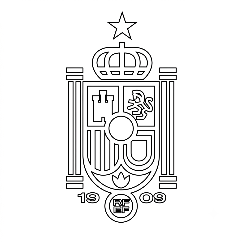 páginas para colorear gratis Logotipo España para adultos