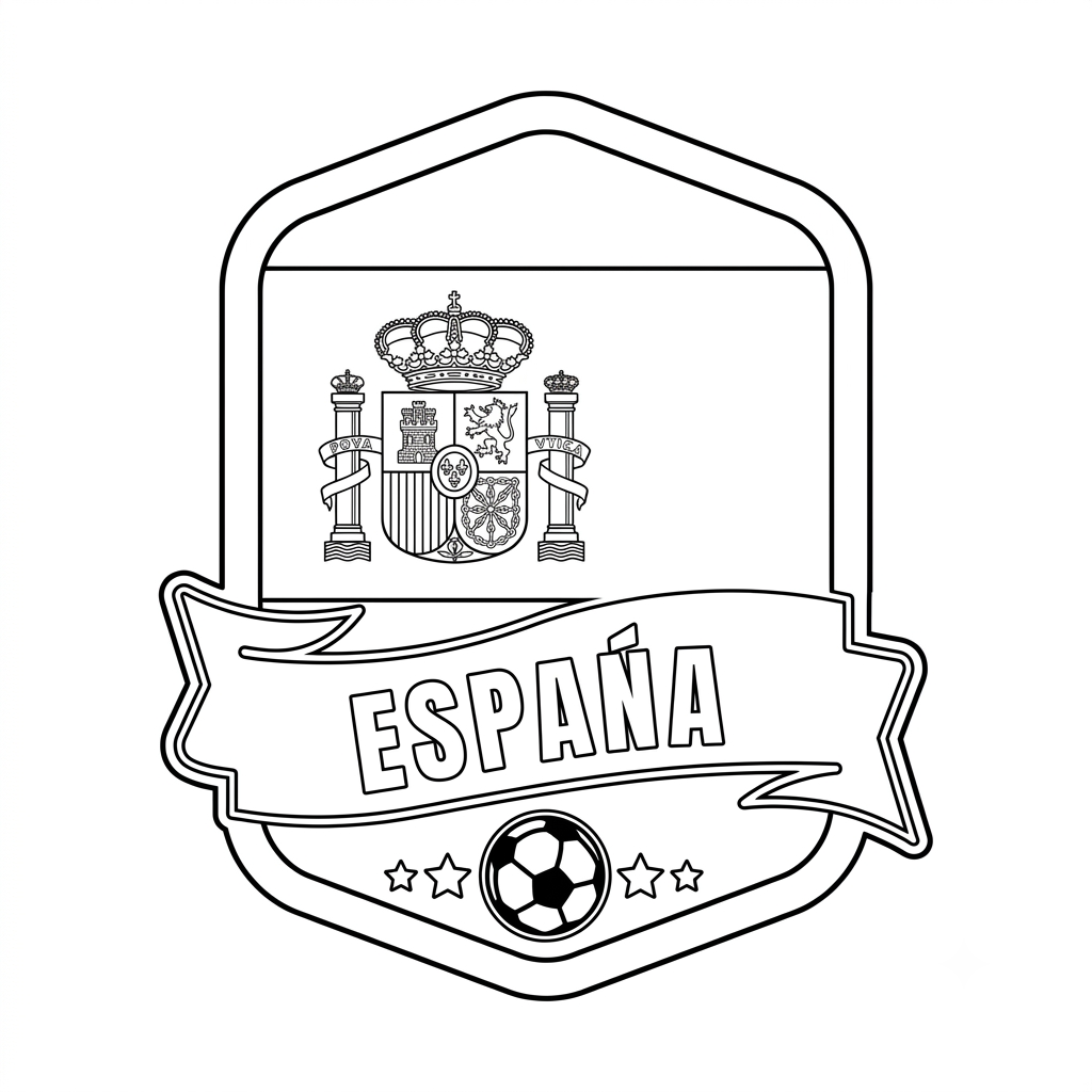 páginas para colorear Logotipo España imprimibles gratis