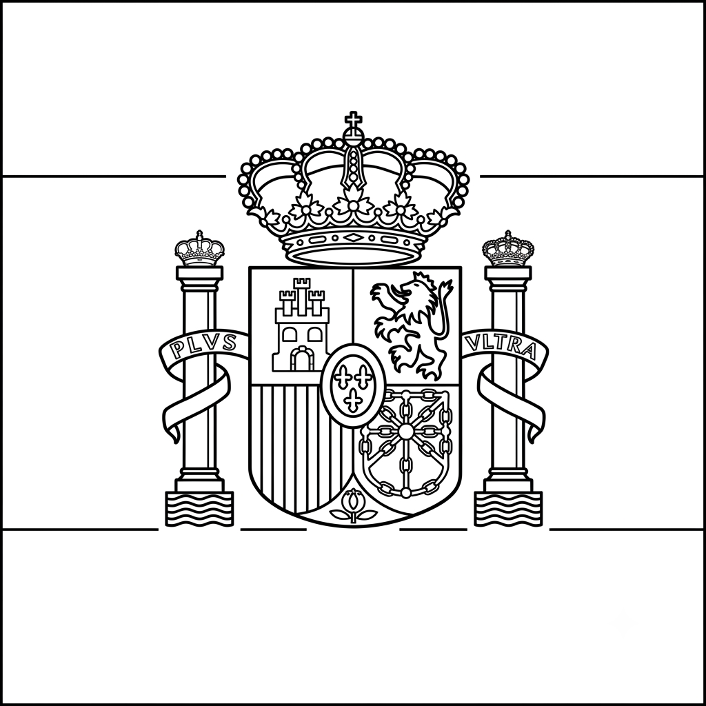 Logotipo España páginas para colorear para adultos pdf 1