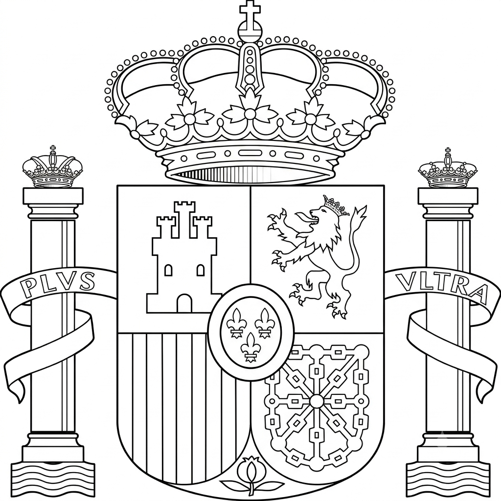 Logotipo España páginas para colorear para imprimir