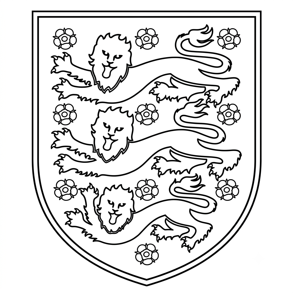 Logotipo Inglaterra páginas para colorear para adultos