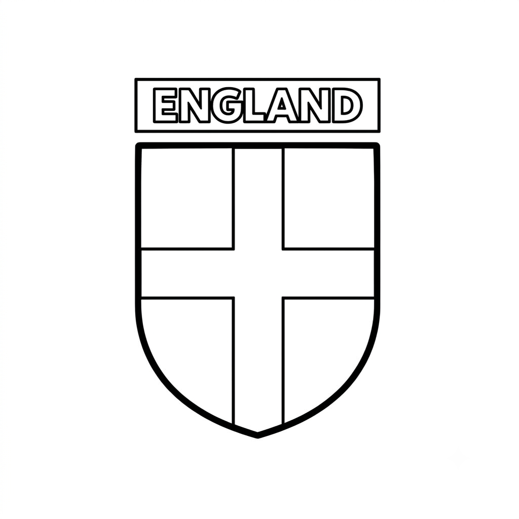 Logotipo Inglaterra páginas para colorear 1