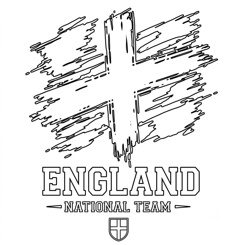 Logotipo Inglaterra páginas para colorear gratis