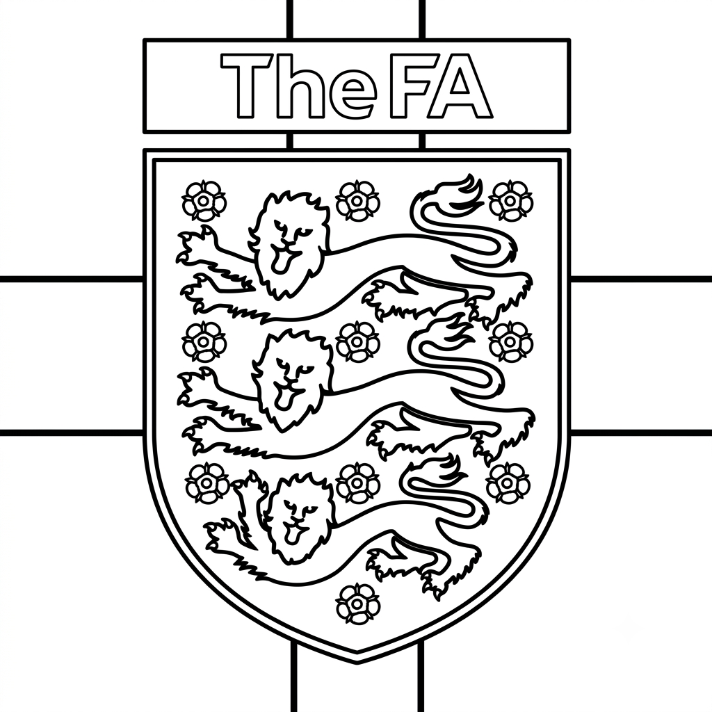 colorear páginas de Logotipo Inglaterra