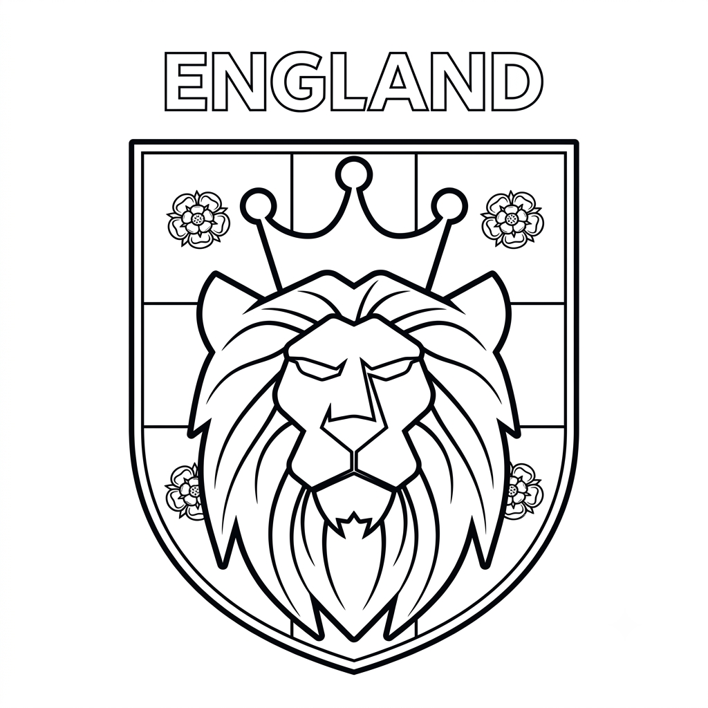 Logotipo Inglaterra páginas para colorear para adultos pdf