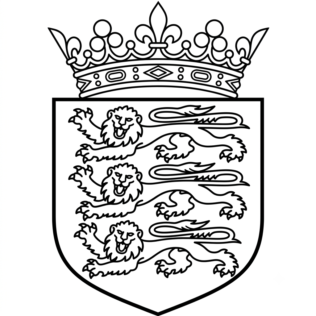 páginas para colorear para niños Logotipo Inglaterra