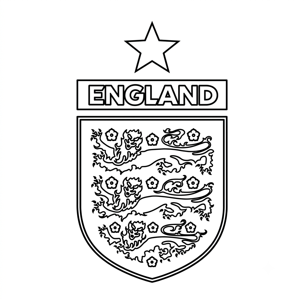páginas para colorear gratis Logotipo Inglaterra pdf