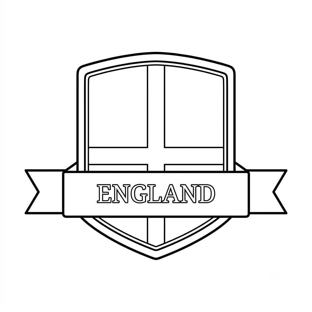 Logotipo Inglaterra páginas para colorear