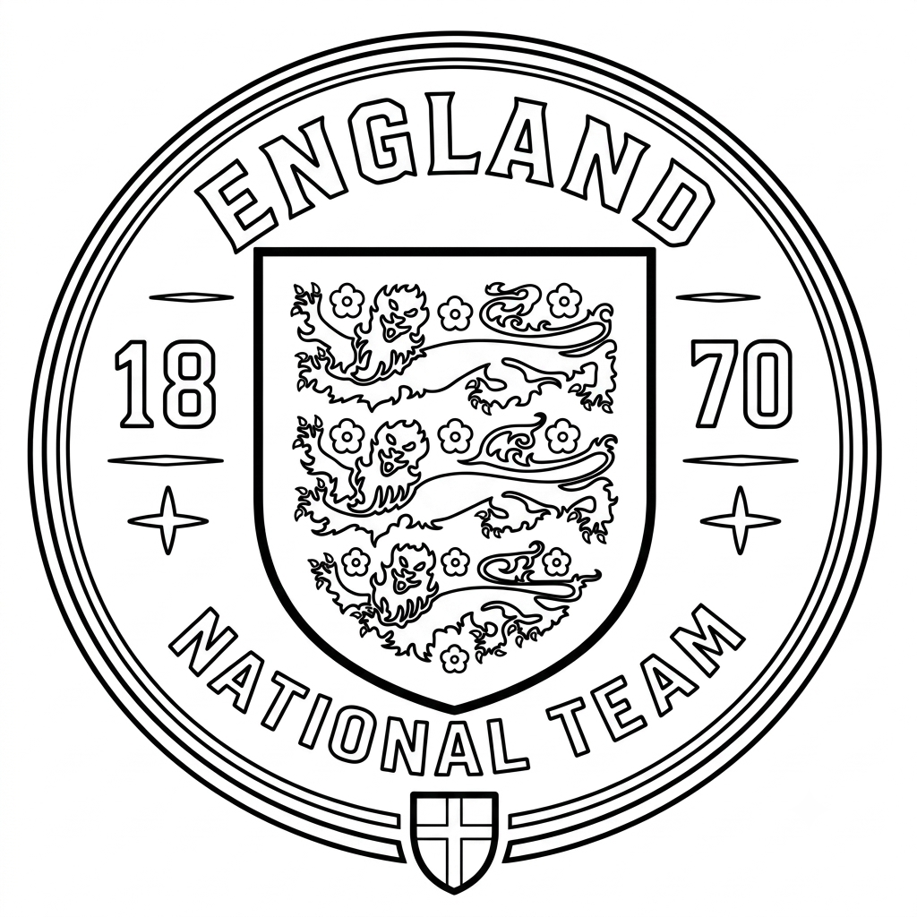 páginas para colorear Logotipo Inglaterra gratis