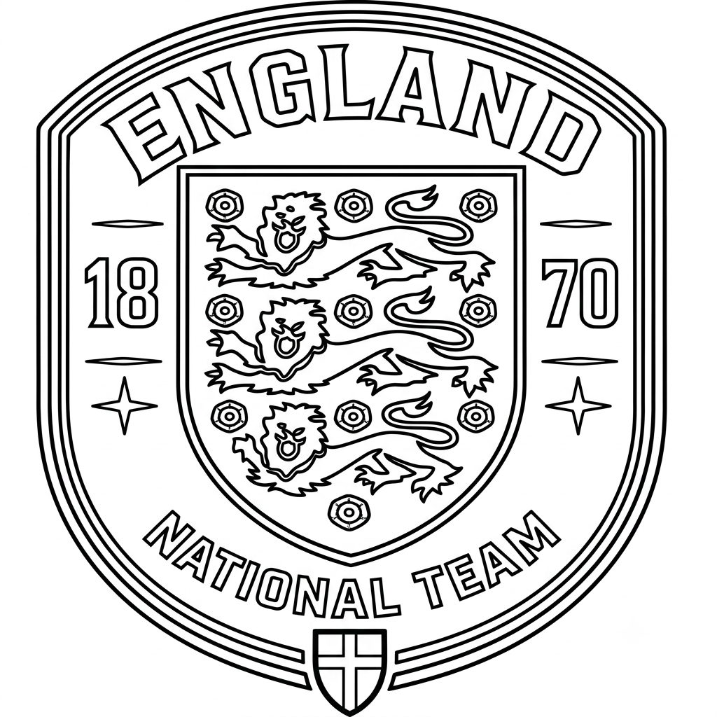 páginas para colorear gratis Logotipo Inglaterra