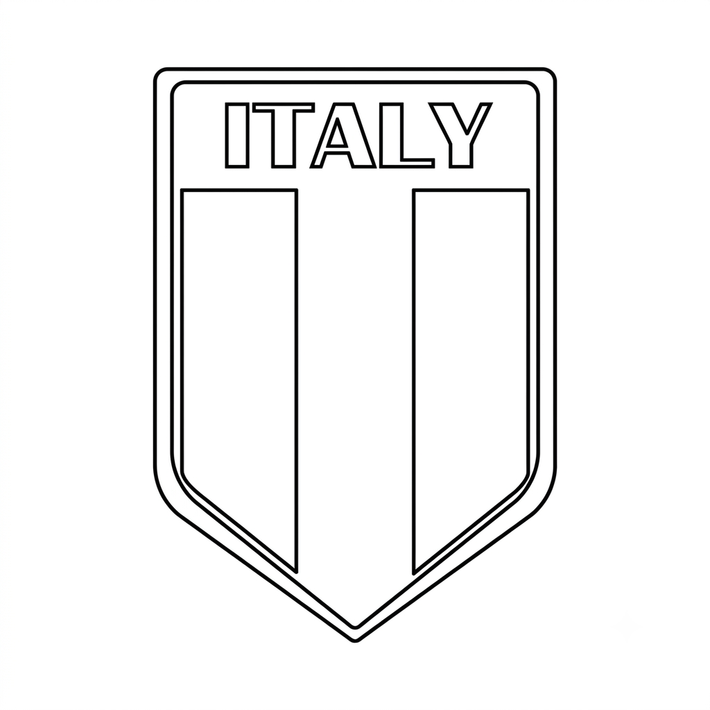 páginas para colorear lindas y fáciles de Logotipo Italia