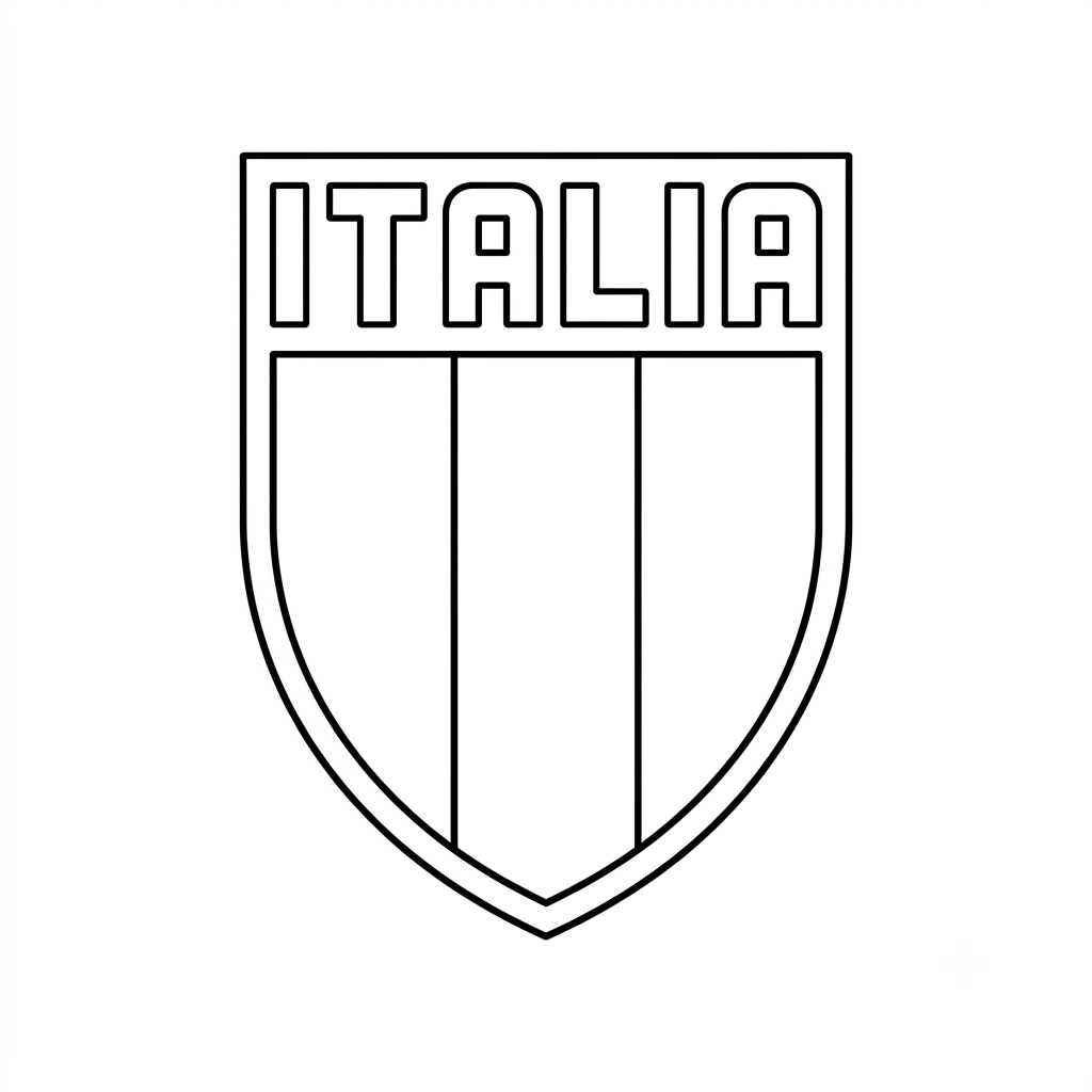 Logotipo Italia páginas para colorear de adornos 1