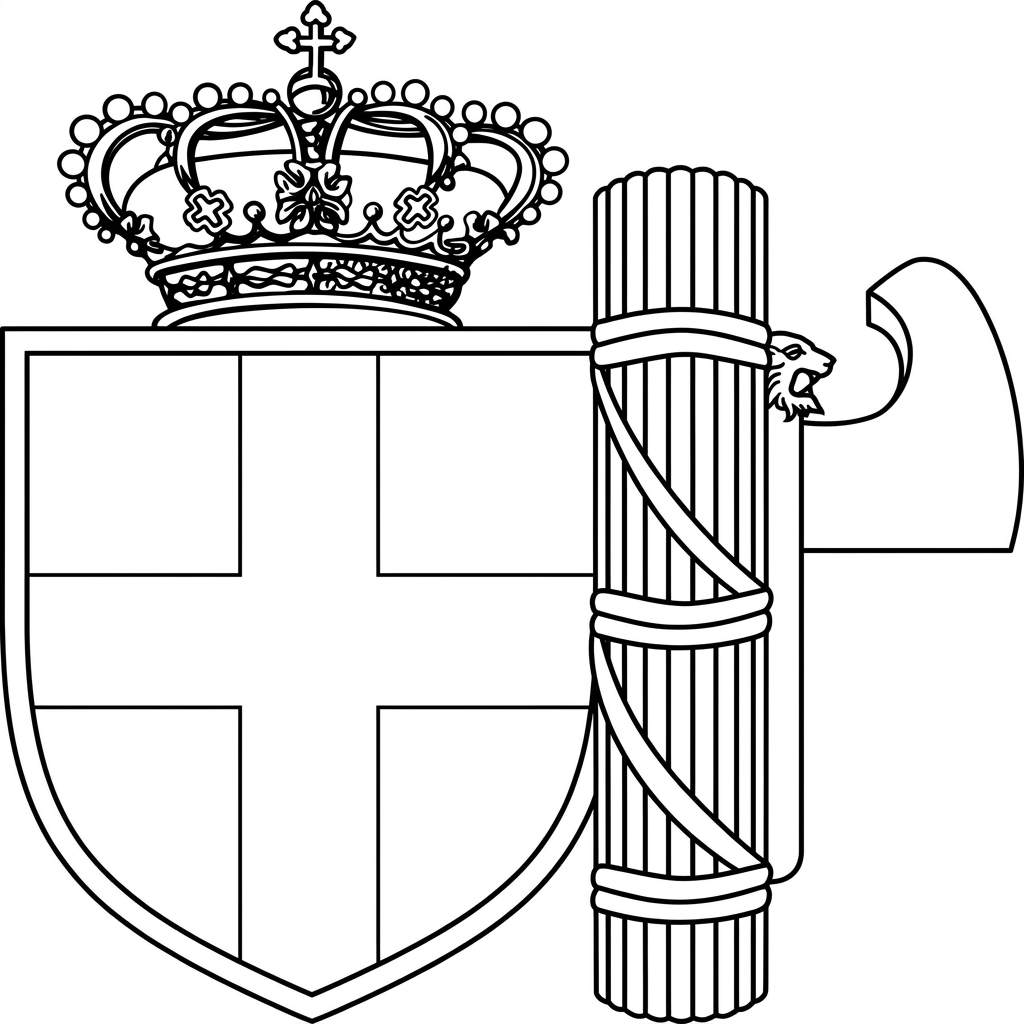 páginas para colorear detalladas de Logotipo Italia para adultos
