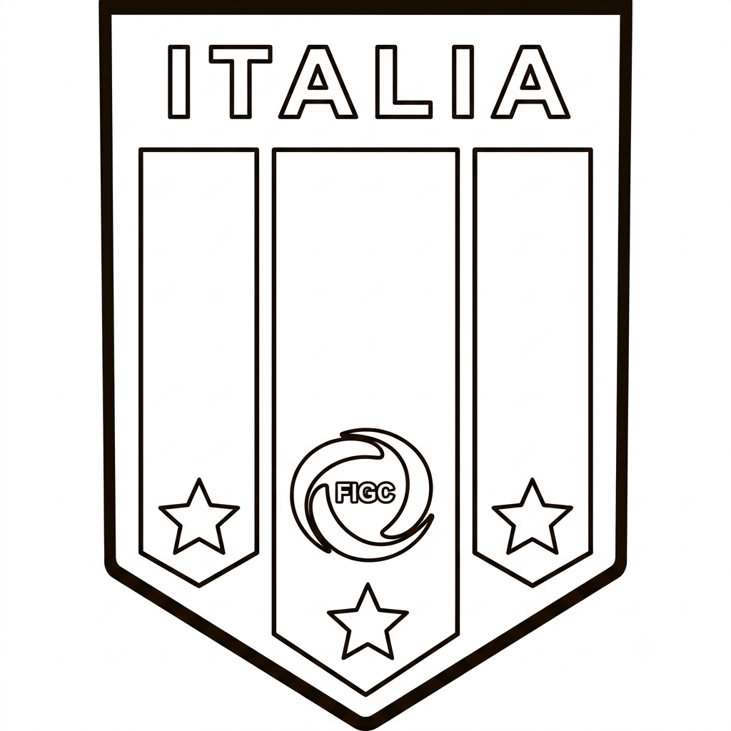 Logotipo Italia para colorear